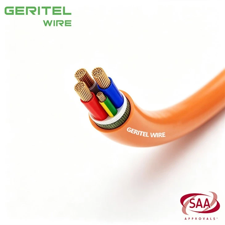 3 X 50mm2 + 1 X 16mm2 Earth Low Voltage Orange Circular Copper Cable factory