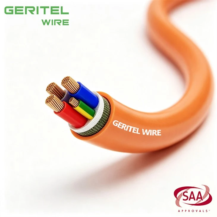 3 X 50mm2 + 1 X 16mm2 Earth Low Voltage Orange Circular Copper Cable suppliers