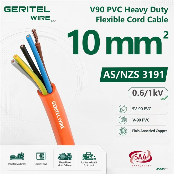 10mm2 Klassi 5 Kejbil Flessibbli – V90 PVC Heavy Duty 0.6/1kV
