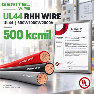 Wajer tar-ram 500 Kcmil UL44 RHH Għal Feeders prinċipali taċ-Ċentru tad-Data u l-Faċilità
